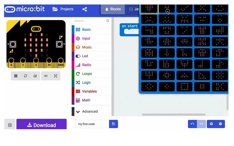 BBC microbit go nRF51822 макетная плата питона начинающих графическое Программирование