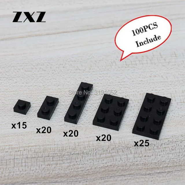 100pcs Kids Learning Toys Plastic Building Blocks Mix Plate 1 X 1 1 x 2 1 x 4 2 x 3 2 x 4 Mix Models Bulk for Sales 6