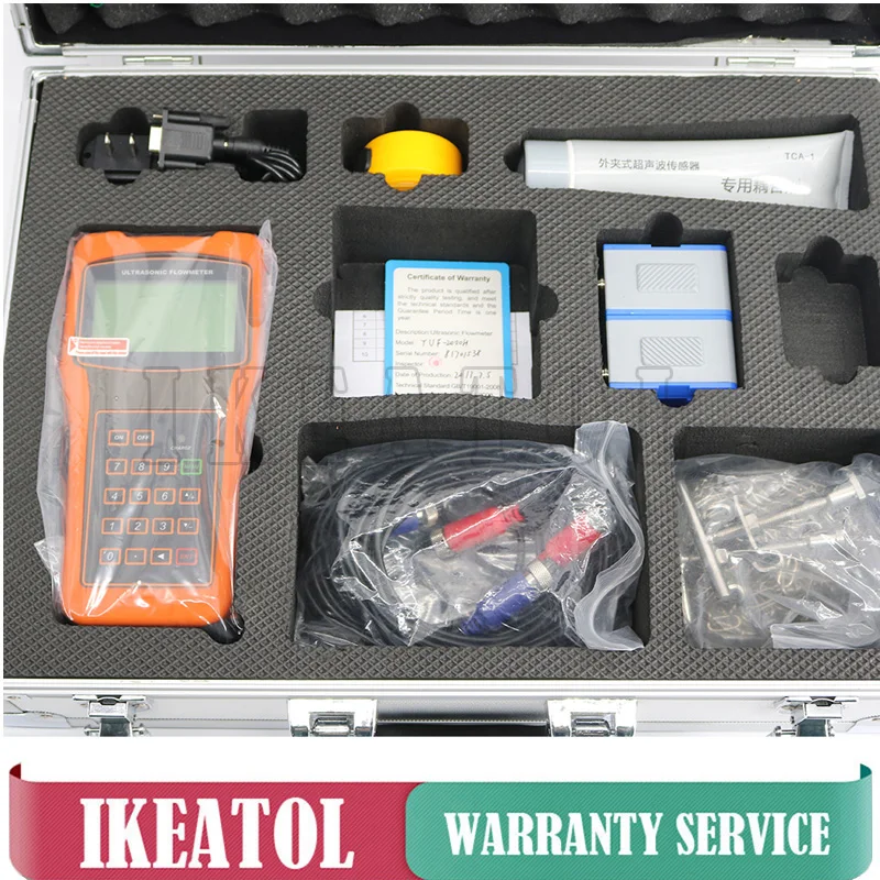 

Handheld High Accuracy TUF-2000H Ultrasonic Liquid Flowmeters DN15-6000mm Digital Flow Meters with TS-2 TM-1 TL-1 Transducer