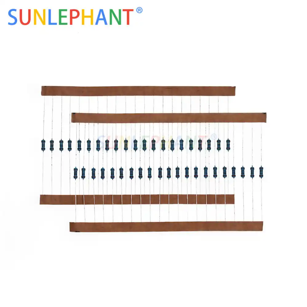 Kit de resistencias de pel/ícula de carbono 1000 unidades de 1 10 m Ohm 1//2 W Resistencia Surtido 100 Valores