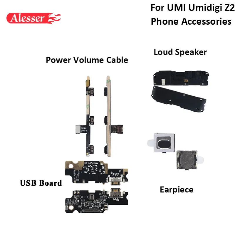 

Alesser For UMI Umidigi Z2 Edition Earpiece Z2 pro Z2 Special Loud Speaker Power Volume Cable For UMI Umidigi Z2 USB Board