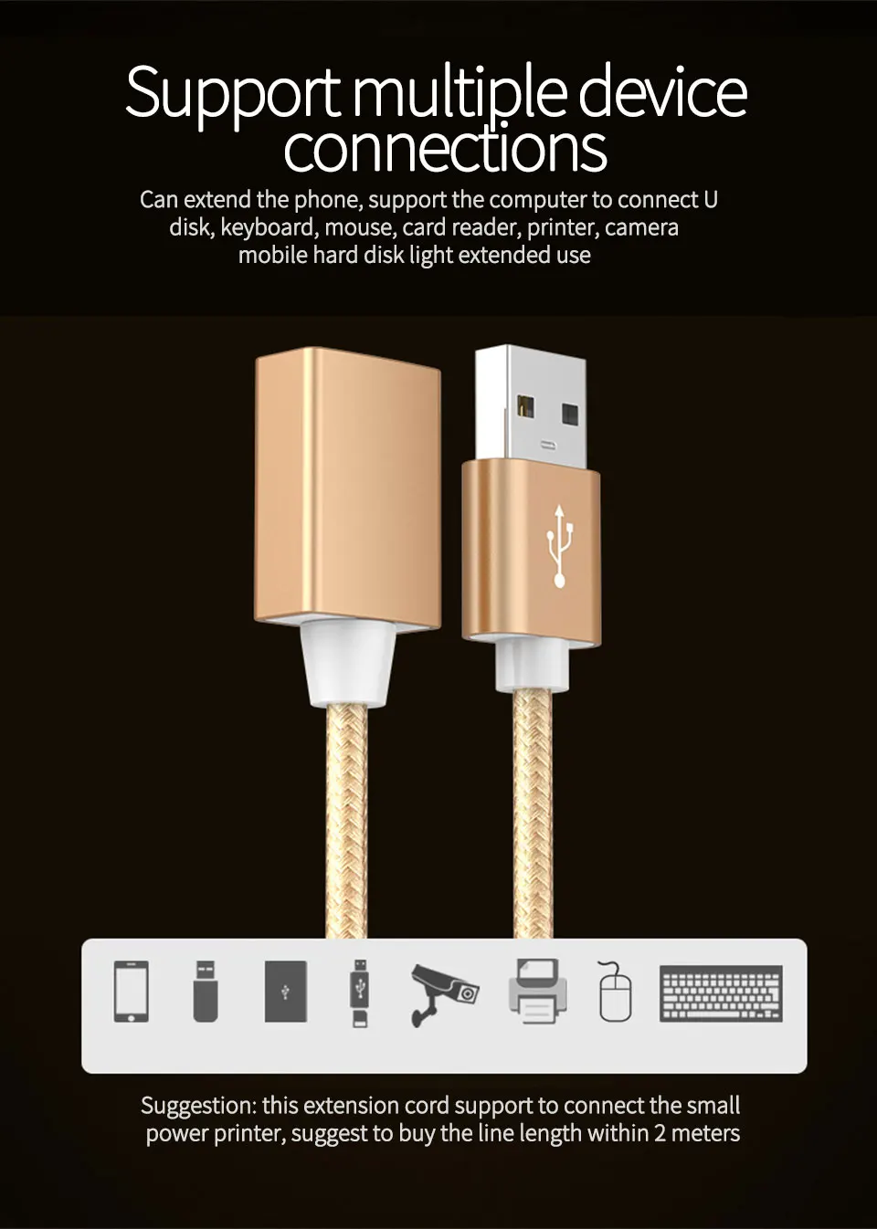 USB Extension Cable USB 3.0 Cable for PS4 Xbox  HDD SSD computer Smart TV  USB3.0 2.0 to Extender Data Cord Mini USB Extension (3)