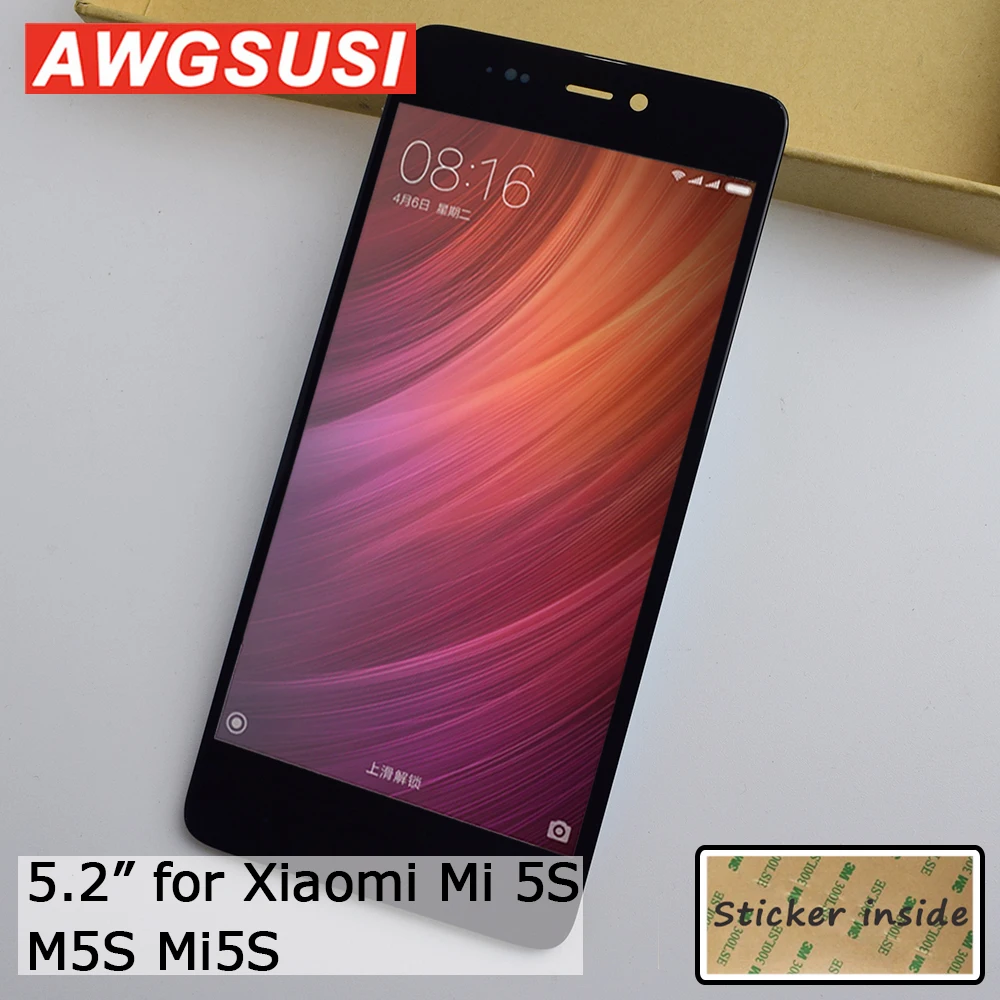 Замена для Xiaomi mi 5s сенсорный экран дигитайзер Датчик Стекло + ЖК-дисплей монитор