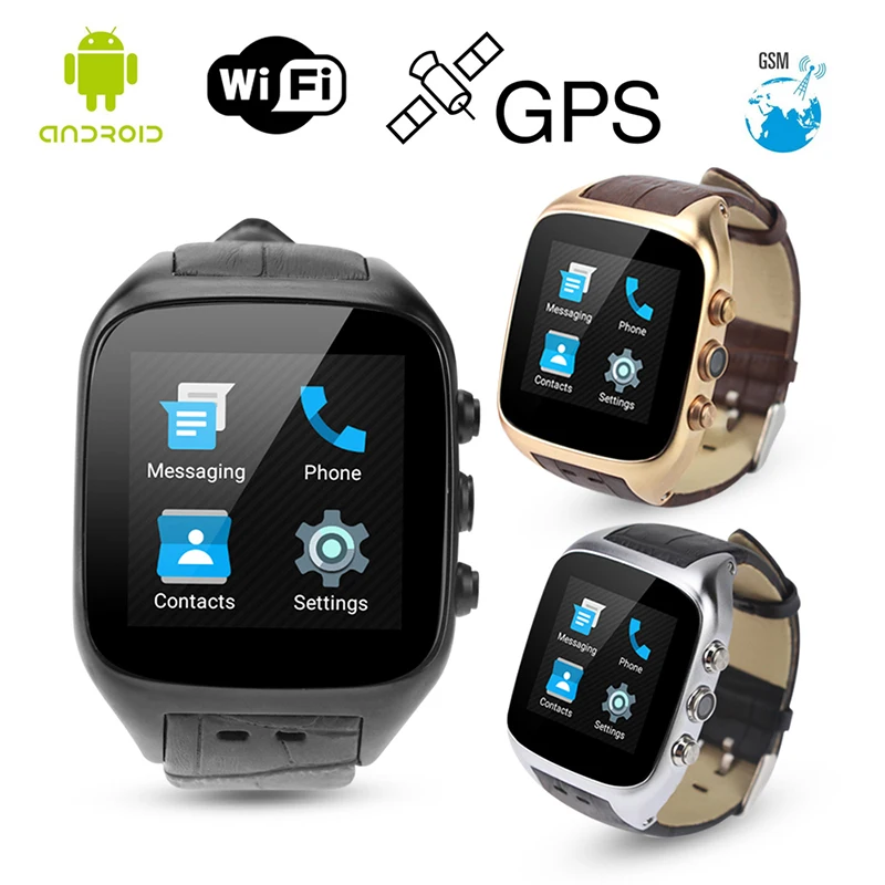 Smart Watch Android X01S Phone 8GB Heart Rate Monitor Relojes Relogios Invictas Camera WCDMA 3G Bluetooth PlayStore GPS Wifi