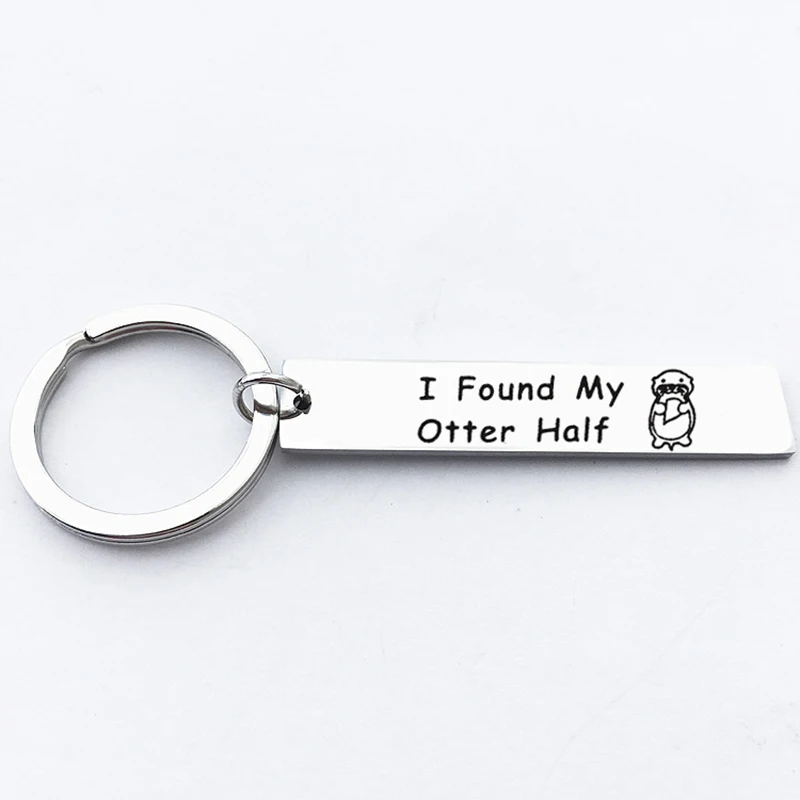 Парный брелок Lovers I Find/You'm My Otter Half Key Ring Для парня девушки брелок подарки ювелирные изделия