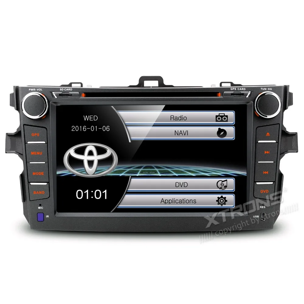 XTRONS 8 дюймов сенсорный экран Экран 2 din Радио DVD плеер GPS навигация рулевого колеса
