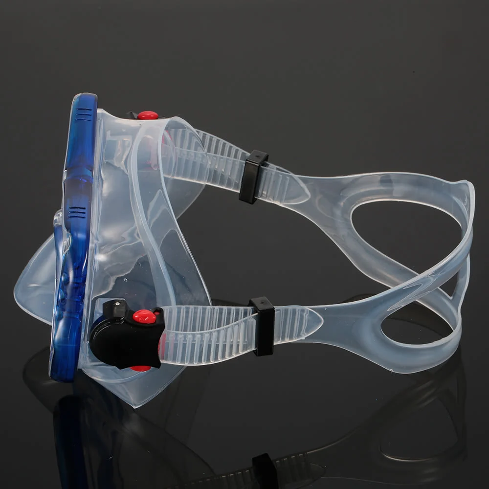 Маска подводное плавание Маска Goggle закаленное стекло объектив Гибкая силиконовая юбка PC Рамка для взрослых