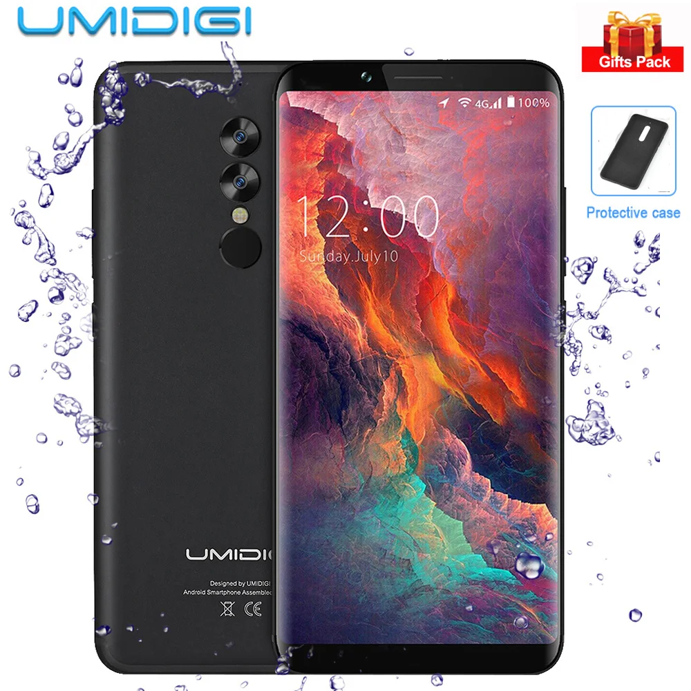 UMIDIGI S2 Pro Face ID Android 7.0 6.0'' 18:9 Screen 16MP Helio P25 Octa Core 6GB+128GB Dual Rear Cams 4G Mobile Phone 5100mAh