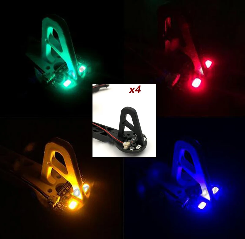 

4PC LED Navigation Lights f FPV Quadcopter F450/330 S500/550 Multicopter Frame DIY LED Lighting Flash Lamp W/ BEC/Controller/APM
