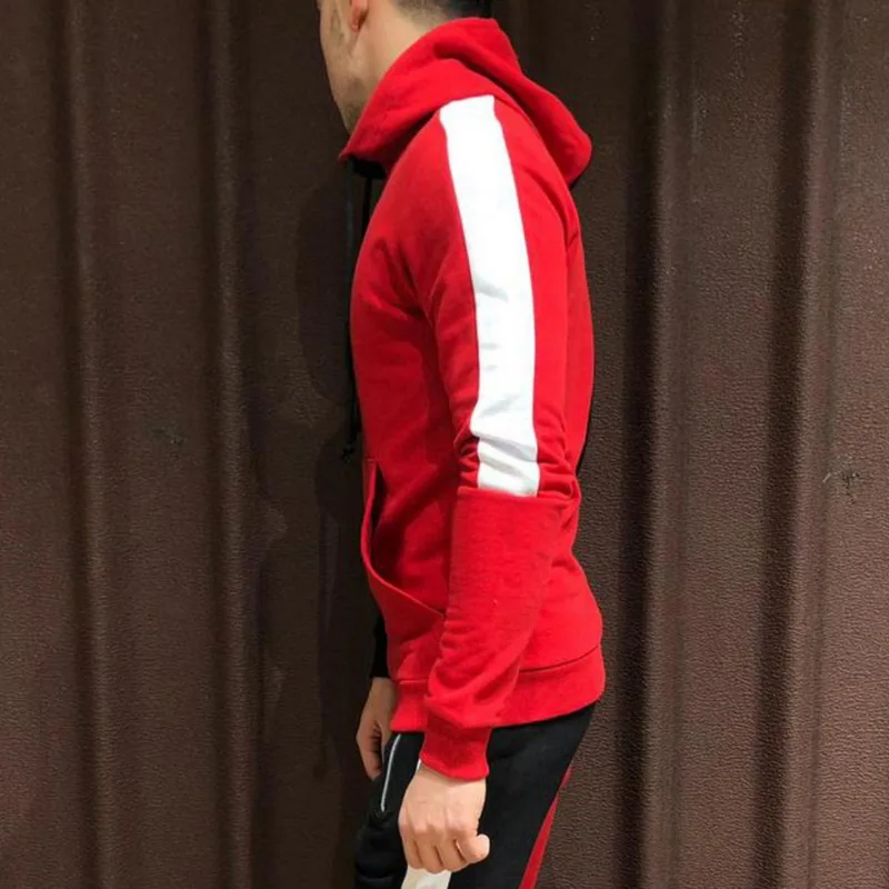 2 шт., уличный тренировочный костюм-печворк, мужская куртка худи+ бриджи для бега, Homme, комплект спортивной одежды в полоску, повседневная мужская одежда на шнурке