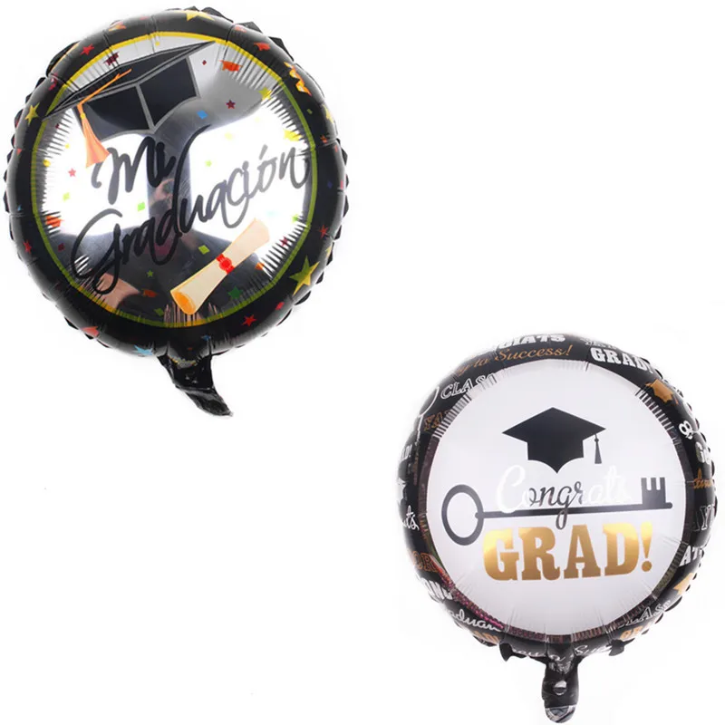 

3PCS New 18 Inch Round Doctor Hat Aluminum Balloon Graduation Celebration Decorative Balloons