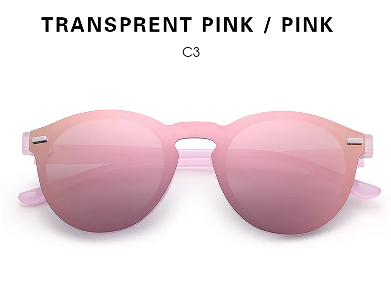 Óculos de sol feminino com lente espelhada rosa