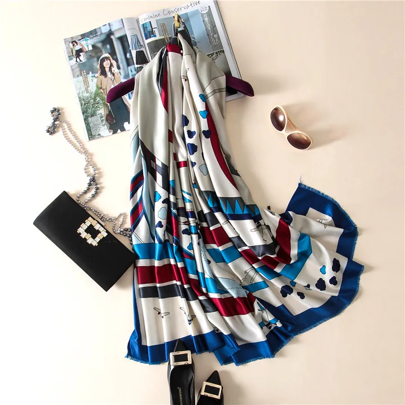 brand name scarf scarf women scarf shawl foulard luxury echarpe plane