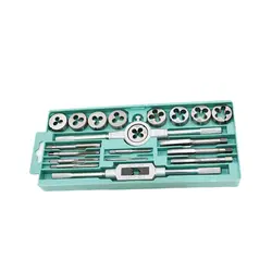 20 шт./компл. 1/2 ''-1/16'' NC Tap Dies Set винт Резьба углеродистая сталь вилки краны ручной винт краны Авто Ремонт набор инструментов