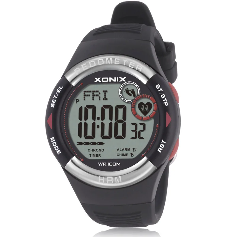 Prix pour XONIX 100 m Étanche Podomètre Moniteur de Fréquence Cardiaque Calories IMC Hommes Sport Montre Femmes de Course Plongée Montre-Bracelet Numérique Montre Prix pour XONIX 100 m Étanche Podomètre Moniteur de Fréquence Cardiaque Calories IMC Hommes Sport Montre Femmes de Course Plongée Montre-Bracelet Numérique Montre