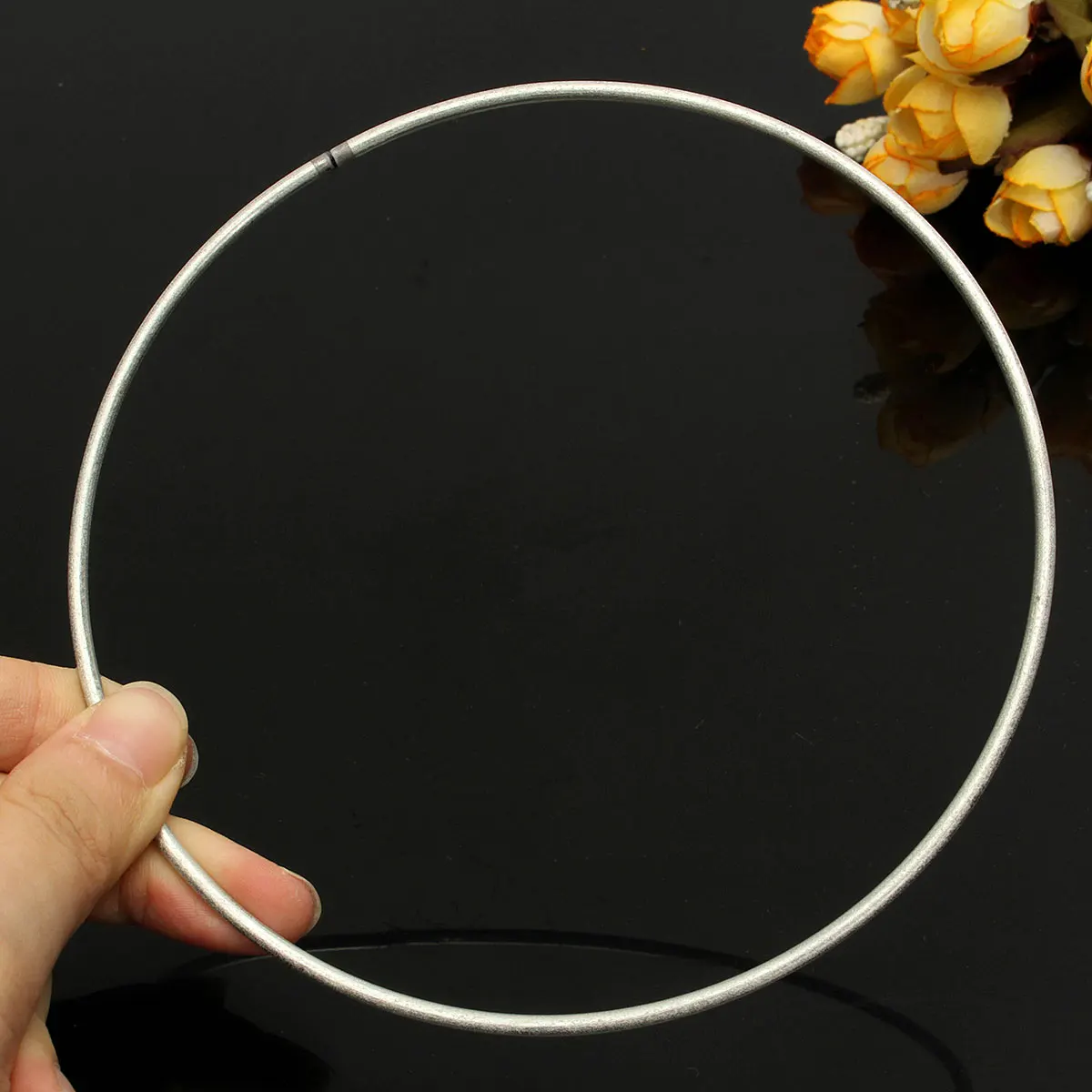 

Multi-size Simple Dreamcatcher Round Silver Metal Hoop Ring For DIY Manual Handmade Wicker Crafts Tool Material Accessories