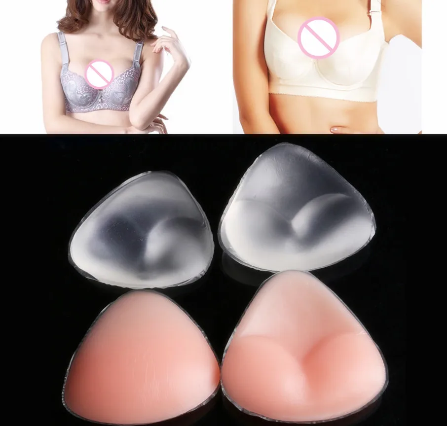 Silicone Triangle Push-up breast Pads Cleavage Enhancer Swimsuit and Bra