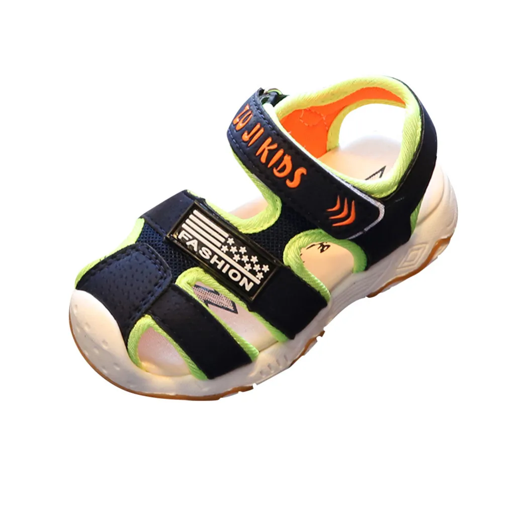 

MUQGEW Baby Girls Boys Sandals Shoes Closed Toe Beach Shoes Sandals For Kids Sneakers Summer Sport Children Sandals 18M-6Y