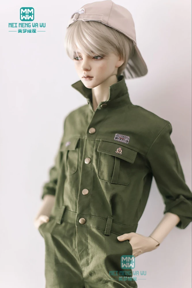 Одежда для куклы подходит для 65-70cmBJD uncle 1/3 BJD кукла модная военная форма хаки, зеленый, черный