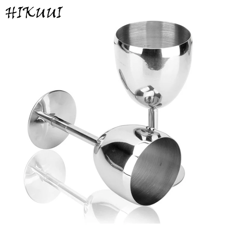 

2pcs/set 304(18/8) Stainless Steel Red Wine Glasses Drinking Whisky Vodka Champagne Beer Goblet Mug for Party Wedding Bar Cup