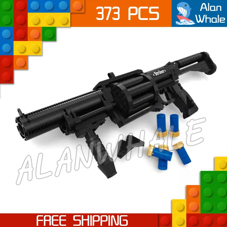 

373pcs New Model Toy Shot Gun Weapon For Military Assault Soldiers Building Kit Blocks Toys Shell Brick Compitable with Lego