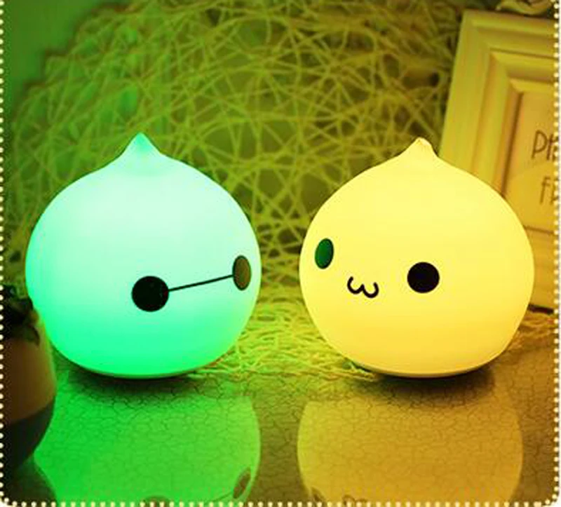 T Lovely 7 Color Night Light Silicone Soft Cartoon Baby Nursery Lamp