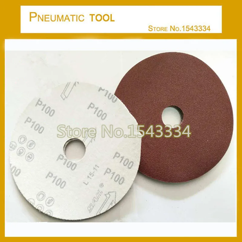 50Pcs 7" 180MM Sanding paper with 25mm hole 40 60 80 100 120 150 180