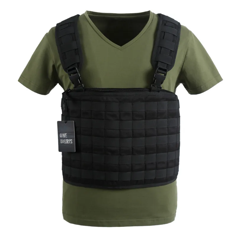 Military MOLLE Chest Rig Tactical Plate Carrier Ammo Vest