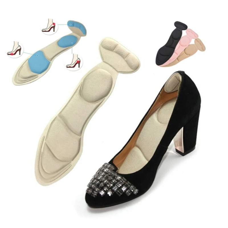 

1pair Insole Pad Inserts Heel Post Back Breathable Anti-slip for High Heel Shoe 3 Colors