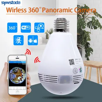 

Bulb Lamp Wireless IP Camera Wifi 960P Panoramic FishEye Home Security CCTV Camera 360 Degree Night Vision
