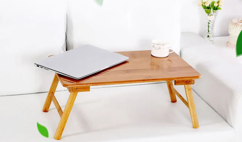 Складная портативная бамбуковая компьютерная подставка для ноутбука, стол для ноутбука, стол для ноутбука, столик для кровати, диван-кровать, лоток для учебы