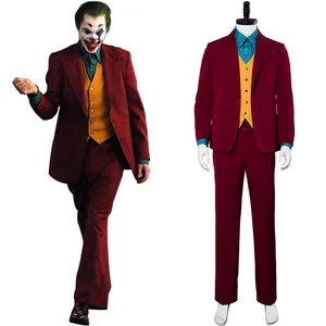 Batman Joker Costume Joaquin Phoenix Outfit Cosplay Costume Men