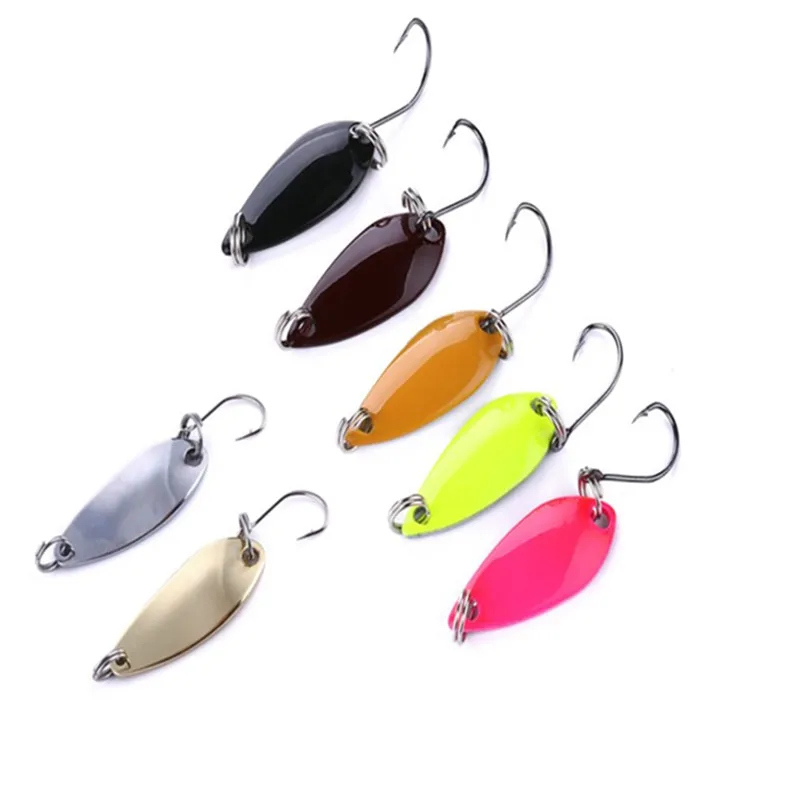 

3cm-2.5g Metal Spoon Fishing Bait Rotating Rod Bait Sequin Hook Model Artificial Hard Bait Fishing Accessories
