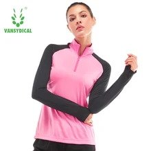 Vansydical Mujer, женские рубашки для йоги, топы с длинным рукавом для йоги, спортивная одежда для спортзала, фитнеса, быстросохнущая рубашка для бега, спортивный костюм для женщин