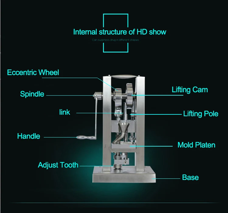 TDP-0, высокое качество, ручной таблеточный пресс, таблетка, один удар, таблеточный пресс, машина для изготовления таблеток, ручная работа, мини-тип