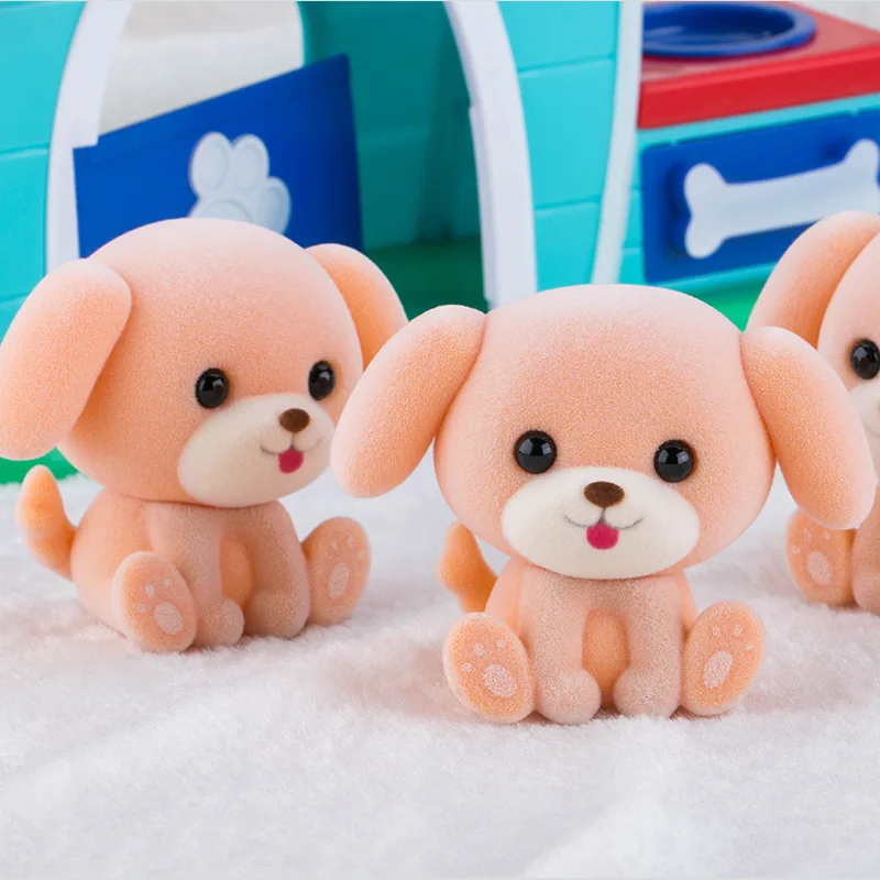 27 desgin Little Cute Flocking Doll Toys Kawaii Mini Cats Decoration Toys bear dog Little Exquisite Dolls Christmas Gifts toy036