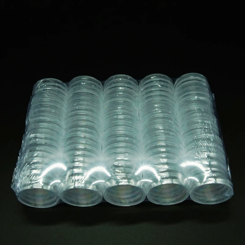 

Coin Collection Protector Clear Case Display Cases Commemorative Coins Containers Round Transparent Box Coin Capsules