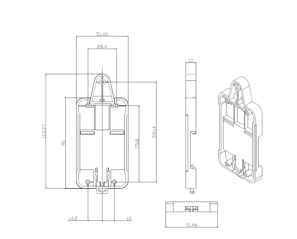 Dr Din Rail чехол для лотка, регулируемый держатель, дешевое решение, комплект для SONOFF Basic RF Pow TH 10 16 Dual Smart switch board Box