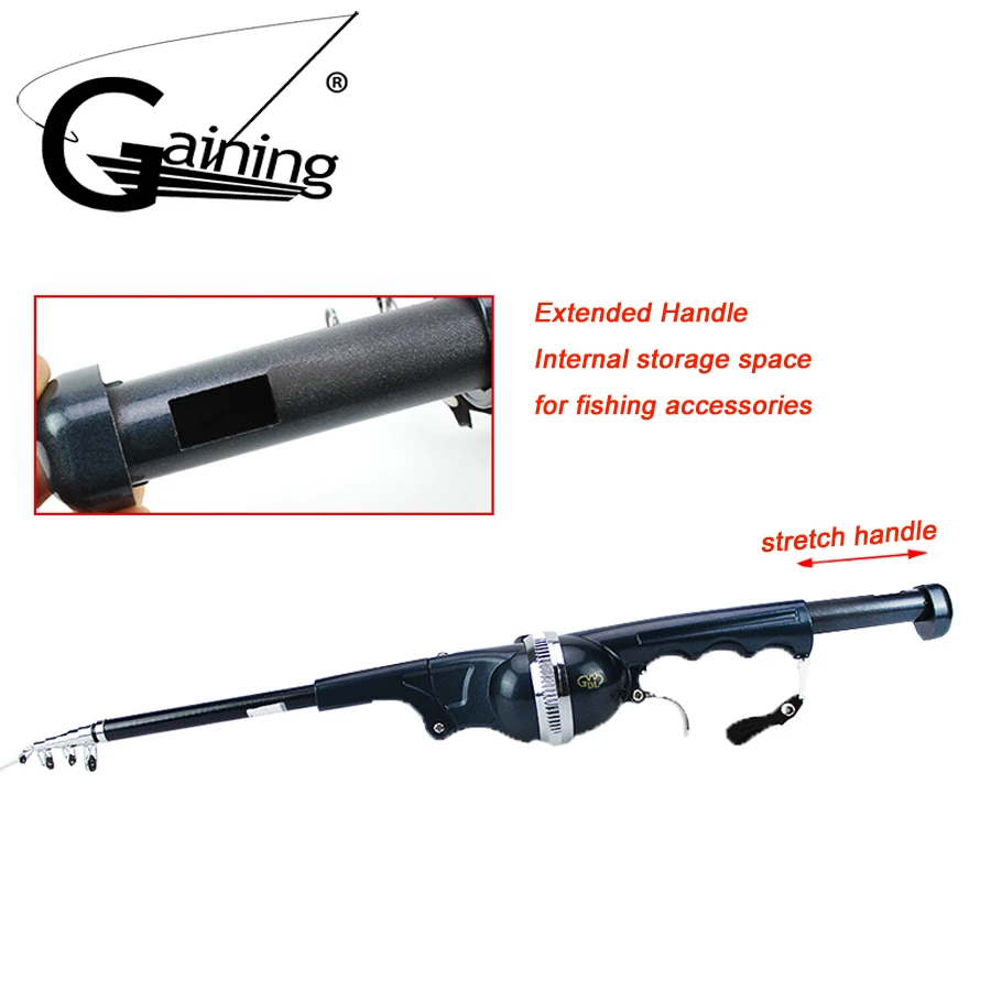 134cm Telescopic Mini Fishing Rod Folding Pole Combo Epoxy Resin Reel Lure Fishing Spinning Rod for Fishing CDN