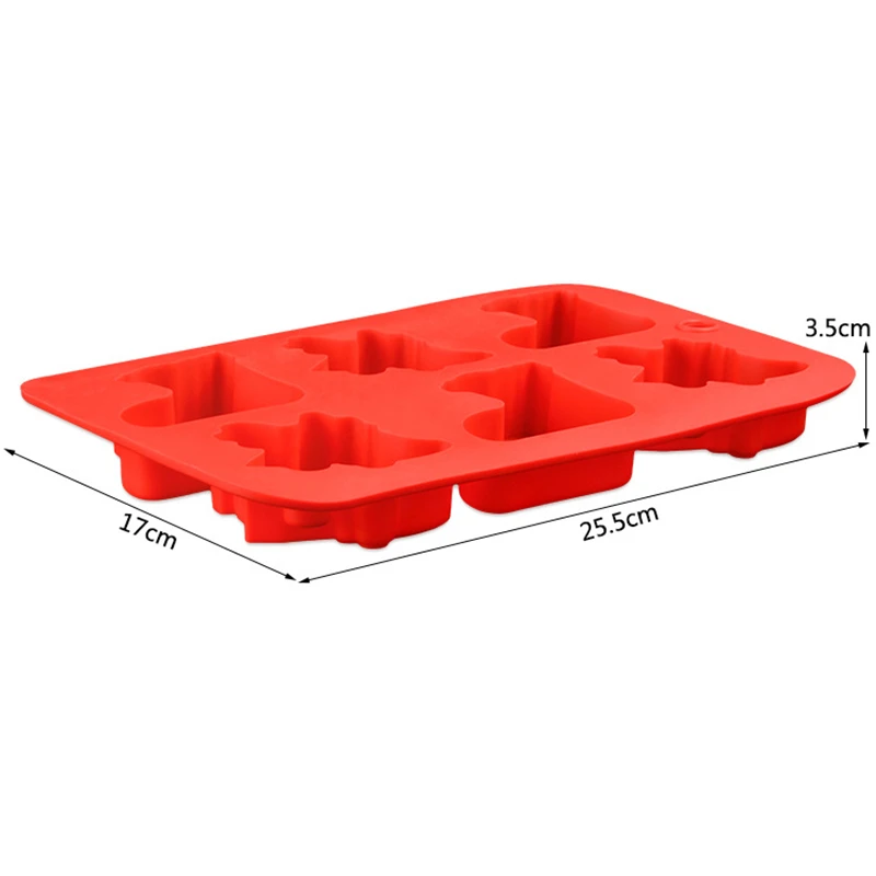 Рождественская форма для мыла, подарок на день, 6 рождественских носков, колокольчик, силиконовая форма для украшения торта, новинка, сделай сам, ручной работы, кухонный инструмент для выпечки, KK71