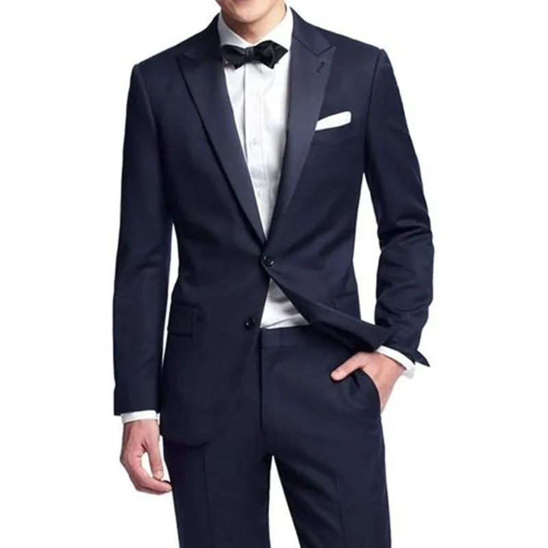 

Custom Made New 2 Pieces Best Man Groomsmen Suit Groom Wedding Tuxedos Formal Business Suit Men Suits (Jacket+Pants) Z608