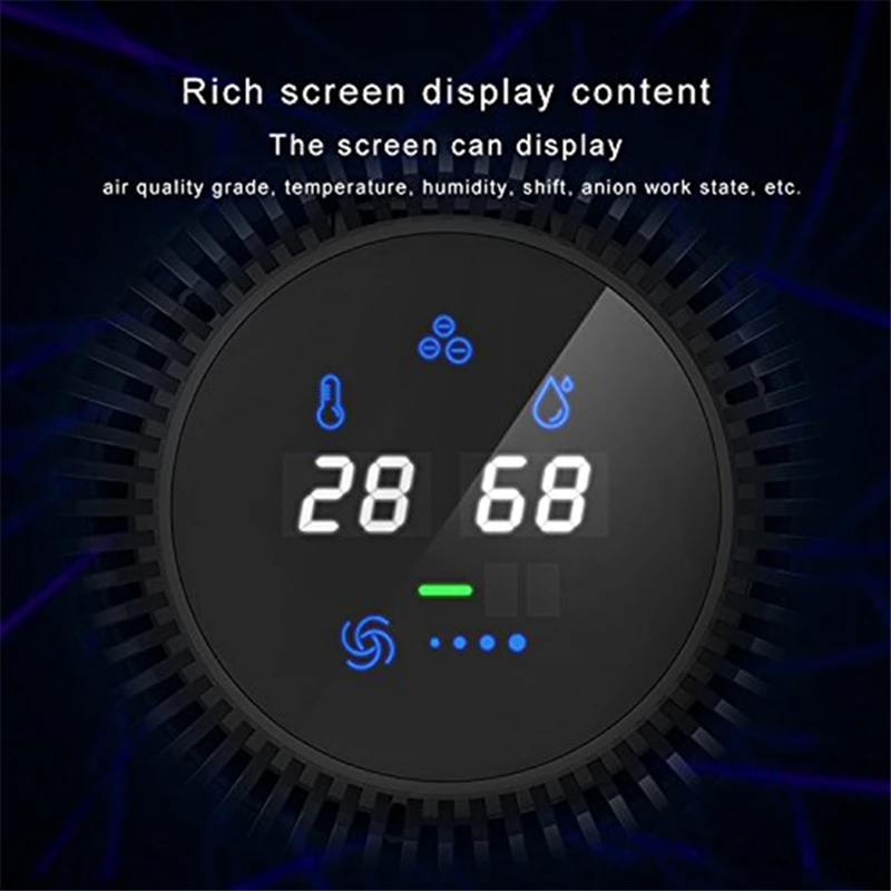 

Air Purifier With Hepa Filter Fresh Air Anion Car Air Purifier Infrared Sensor Air Cleaner Best For Car Home Office