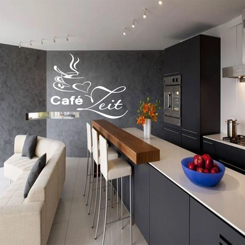 French coffee cup kitchen wall sticker vinyl wall sticker coffee shop kitchen wall decal home decoration art wallpaper DW1049