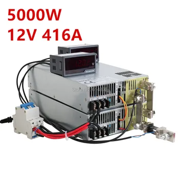

5000W 12V Power Supply 0-12V Adjustable Power 12VDC AC-DC 0-5V Analog Signal Control SE-5000-12 Power Transformer 12V 416A ONOFF