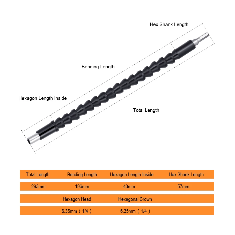 JelBo Flexible Hex Shaft Drill Bits Extension Bit Holder with Magnetic Connect Drive Shaft Electric Drill Power Tool Accessories