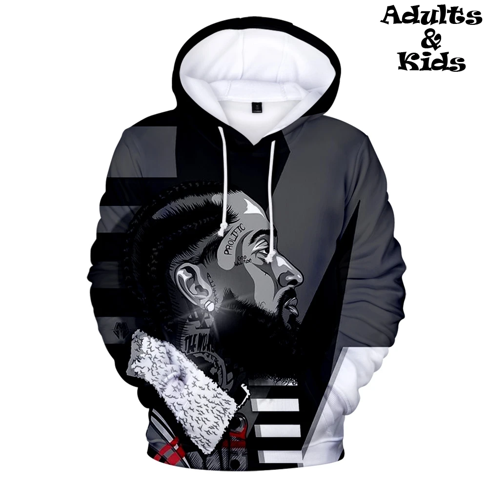 

Nipsey Hussle Print 3D Hoodies Sweatshirt Parent child Basic FASHION Hip Hop Street Hoodies Pullovers Casual Autumn/Winter kids