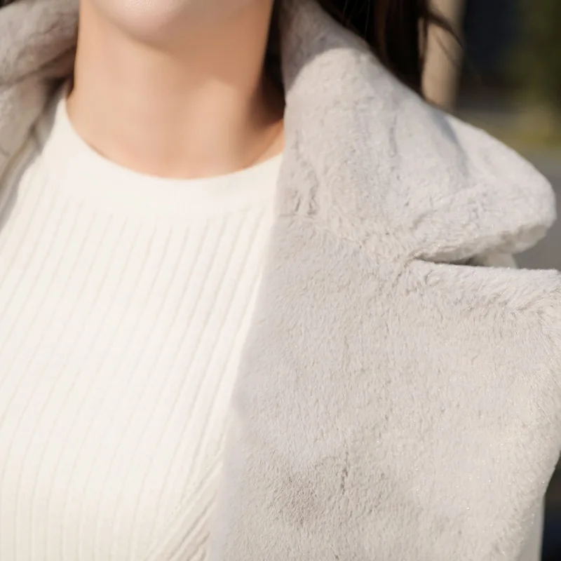 Wmwmnu new fashion women jackets casual loose suede lether Thicken high thermal women long coat plus size winter pink coats 349a