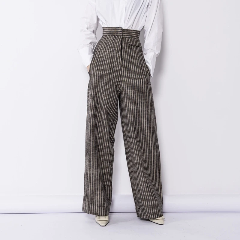 female striped pants
