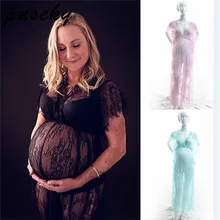 Puseky для беременных; реквизит для фотосессии; кружевное Прозрачное платье с v-образным вырезом для беременных; нарядная студийная Одежда для беременных; реквизит для фотосессии