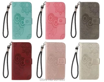 

For Iphone 11 PRO MAX 6.5 5.8'' X 8 7 PLUS 6 6S SE 5S Flower OWL Wallet Leather Pouch Case ID Card Stand Strap Skin Cover 50PCS